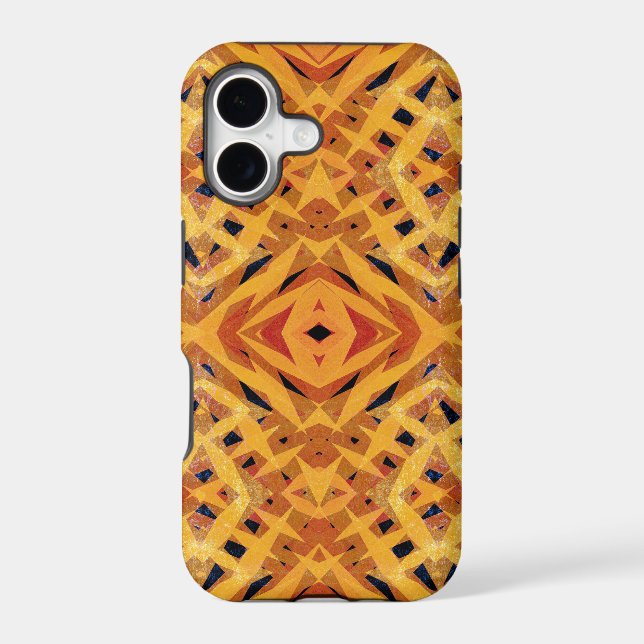 Yellow tribal shapes pattern (Back)