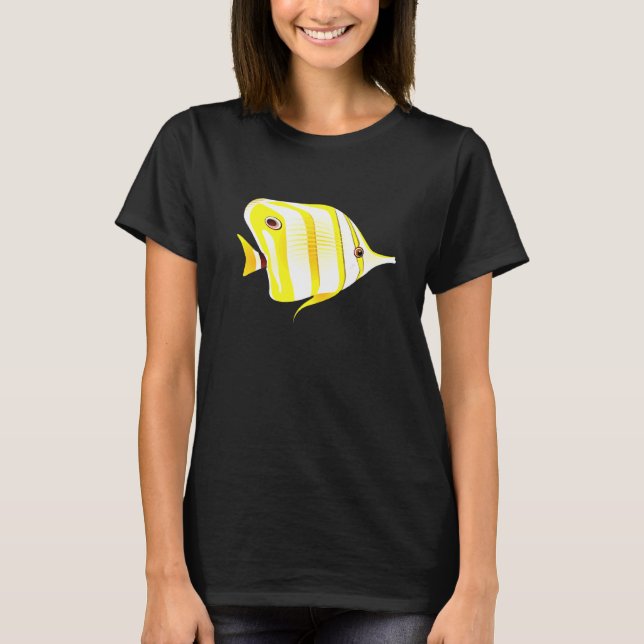 Yellow Tropical Butterfly Fish T-Shirt (Front)