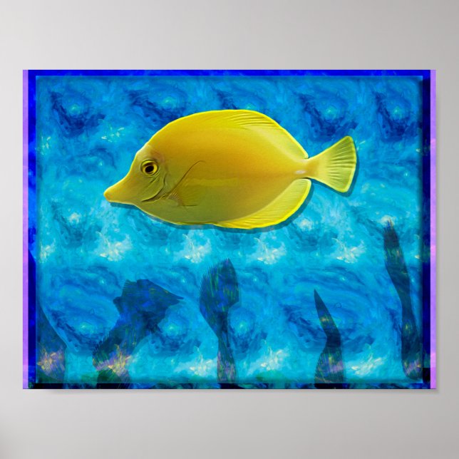 Yellow Tropical Fish Poster (Front)