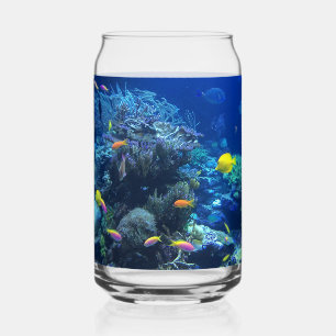 Yellow Tropical Fish Underwater Photo Can Glass