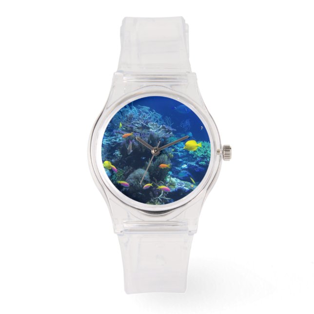 Yellow Tropical Fish Underwater Photo Watch (Front)