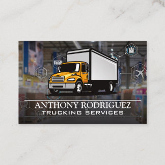 Yellow Truck | Logistics Warehouse Business Card