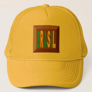 YELLOW TRUCKER CASQUETTE CHOCOLAT BRASIL HAT