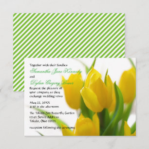 Yellow Tulip - 3x5 Wedding Invitation