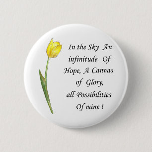 Yellow Tulip 6 Cm Round Badge