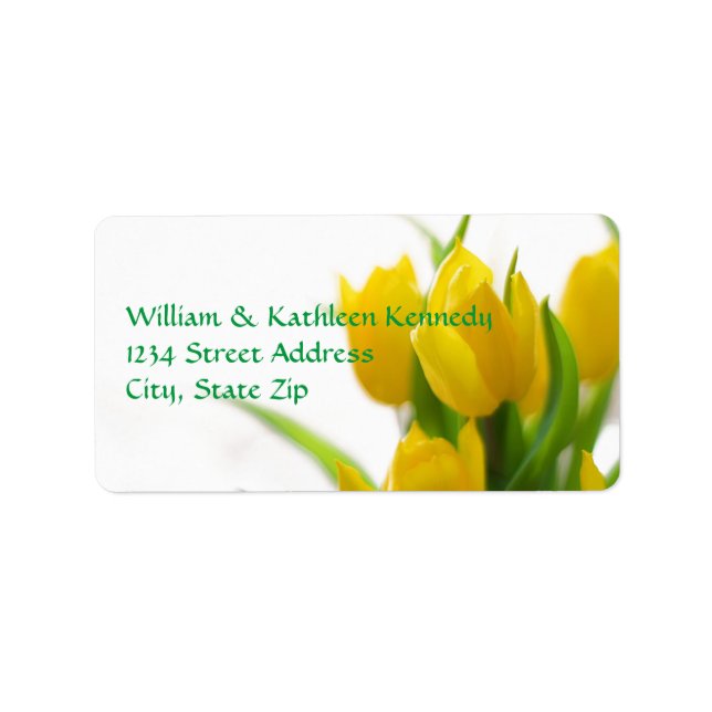 Yellow Tulip - Address Label (Front)