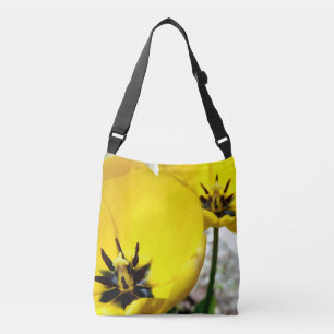 Yellow Tulip All Over Print Cross Body Bag