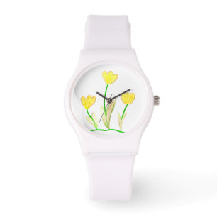 Yellow Tulip Art eWatch Watch