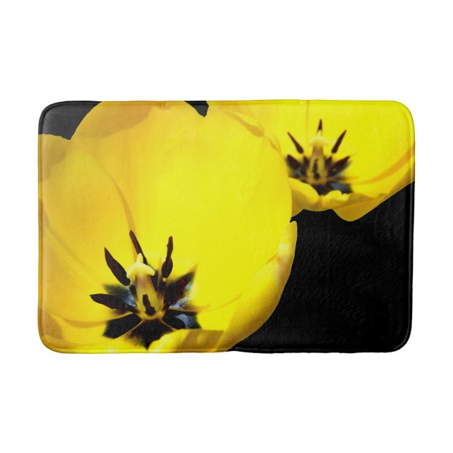 Yellow Tulip Bath Mat (Front)