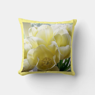 Yellow Tulip Bouquet Cushion
