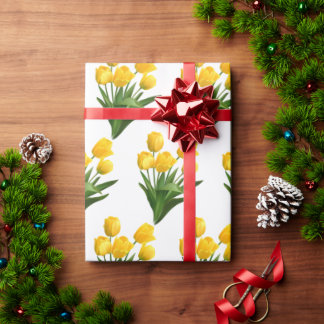 Yellow Tulip Bouquet  Wrapping Paper