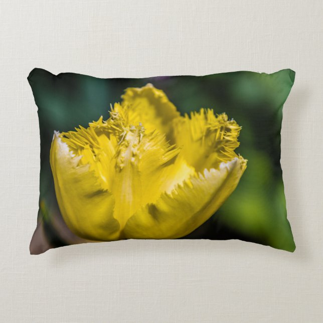 Yellow Tulip Decorative Cushion (Front)