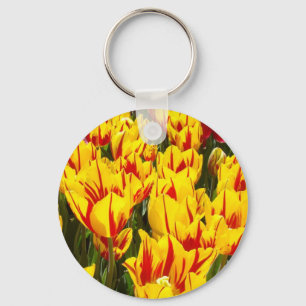 Yellow Tulip Flowers keychains Spring Easter