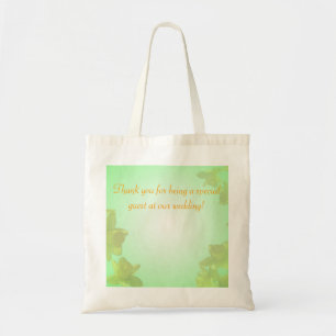 yellow tulip flowers thank you tote bag