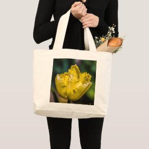 Yellow Tulip Large Tote Bag