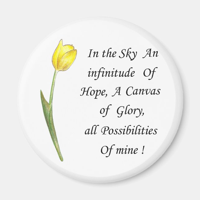 Yellow Tulip Magnet (Front)