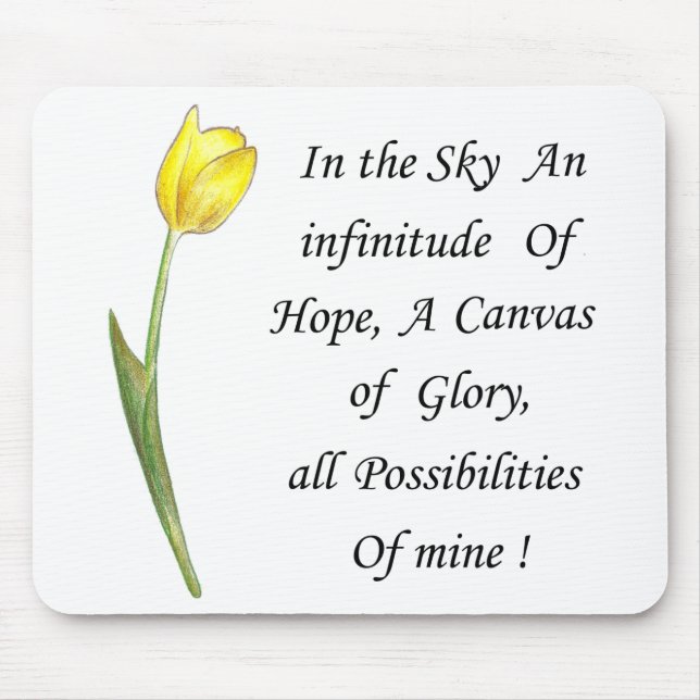 Yellow Tulip Mouse Mat (Front)