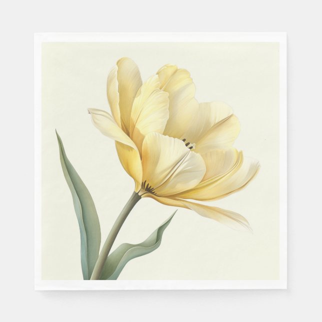 Yellow Tulip Napkin (Front)