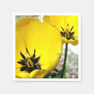 Yellow Tulip Paper Napkins