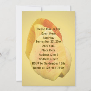 Yellow Tulip Petals Floral Party Invitation