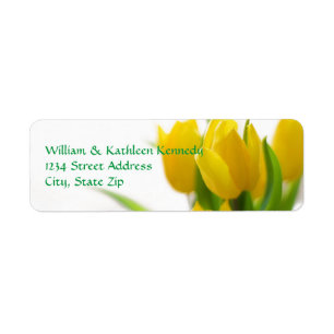 Yellow Tulip - Return Address Label