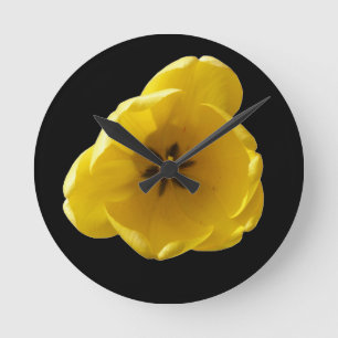 Yellow Tulip Wall Clock