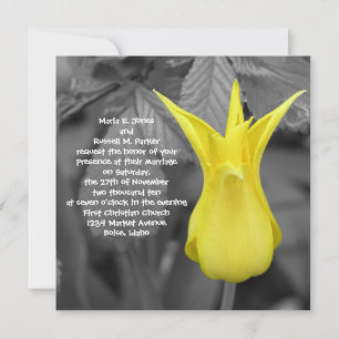 Yellow Tulip Wedding Invitation