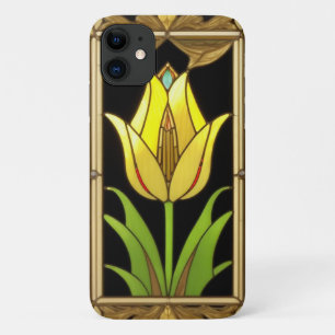 Yellow Tulip with Decorative Frame iPhone 11 Case