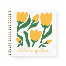 Yellow Tulips Esthetic Personalized Notebook