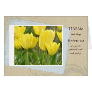 Yellow Tulips Garden Dream and Happiness