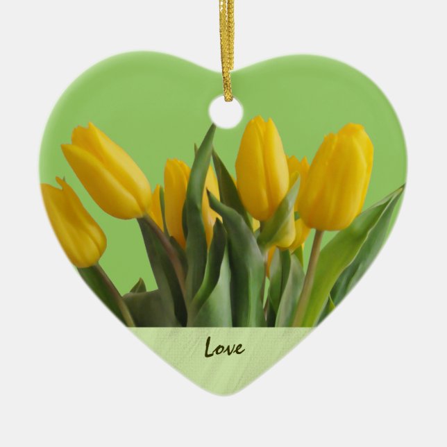 Yellow Tulips Ornament (Front)