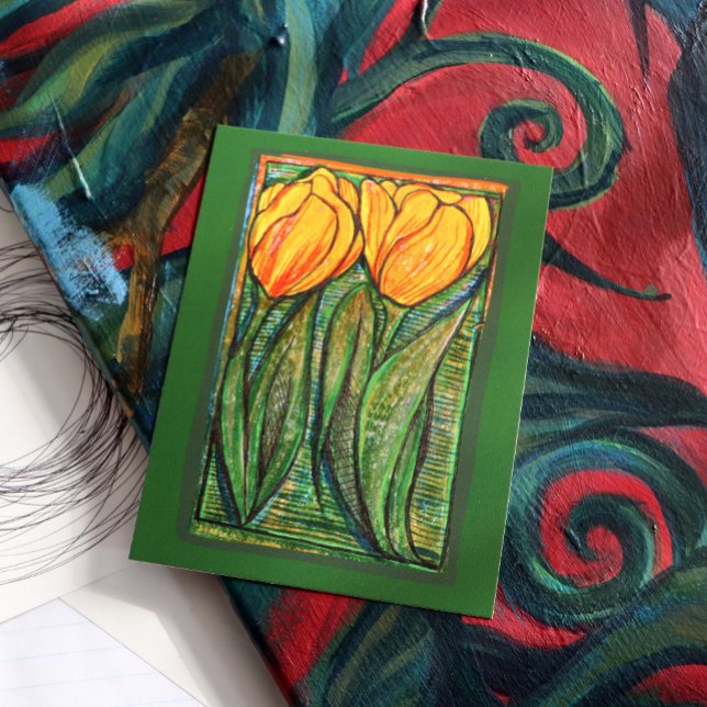 Yellow tulips postcard (Creator Uploaded)
