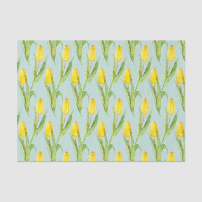 Yellow Tulips Tissue Paper (Front)