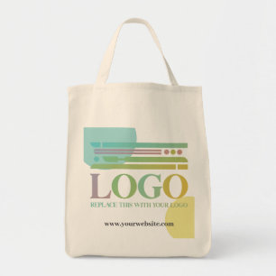Yellow Turquoise Circles Logo Website Tote Bag