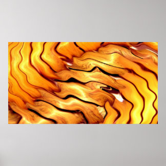 Yellow twirl wood  poster