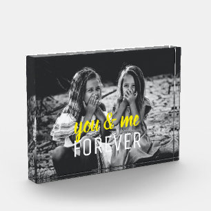 Yellow Typography Bestfriends Monochrome Photo Block