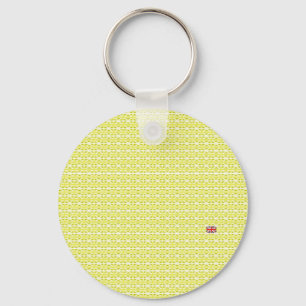 Yellow UK Union Jacks & odd one Key Ring