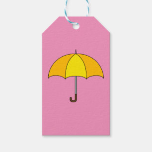 Yellow Umbrella Gift Tags