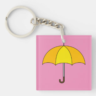 Yellow Umbrella Key Ring