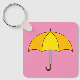 Yellow Umbrella Key Ring