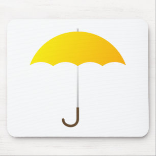 Yellow Umbrella Mouse Mat