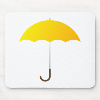 Yellow Umbrella Mouse Mat
