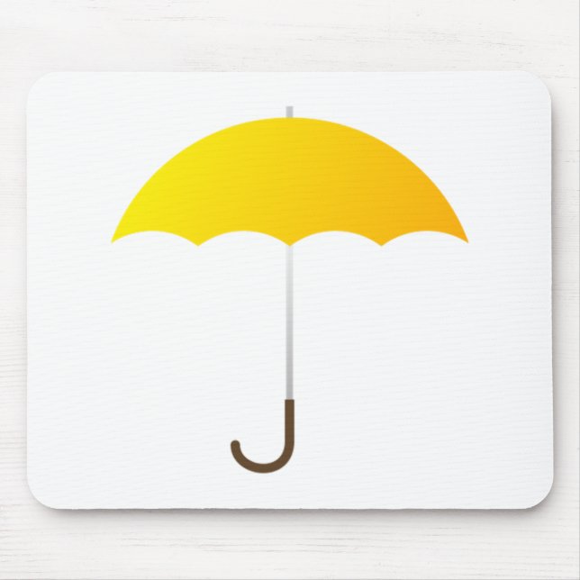 Yellow Umbrella Mouse Mat (Front)
