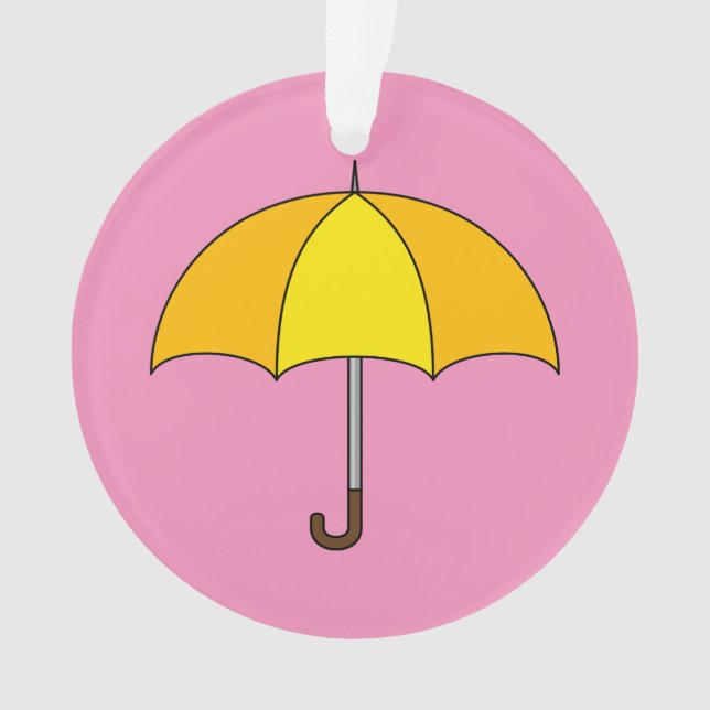 Yellow Umbrella Ornament (Front)