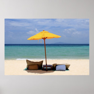 Yellow umbrella poster