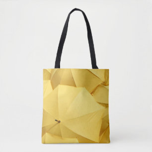 Yellow umbrella tote bag
