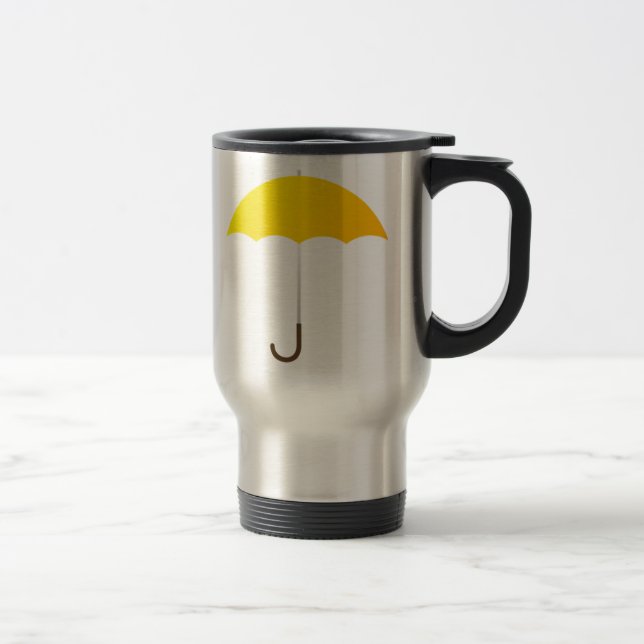 Yellow Umbrella Travel Mug (Right)