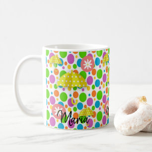 Yellow Umbrellas Colourful Colours Mug