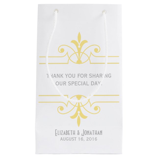 Yellow v2 Fancy Ornamental Gift Bag (Front)