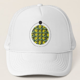 Yellow Valuable Flowers Pattern Trucker Hat